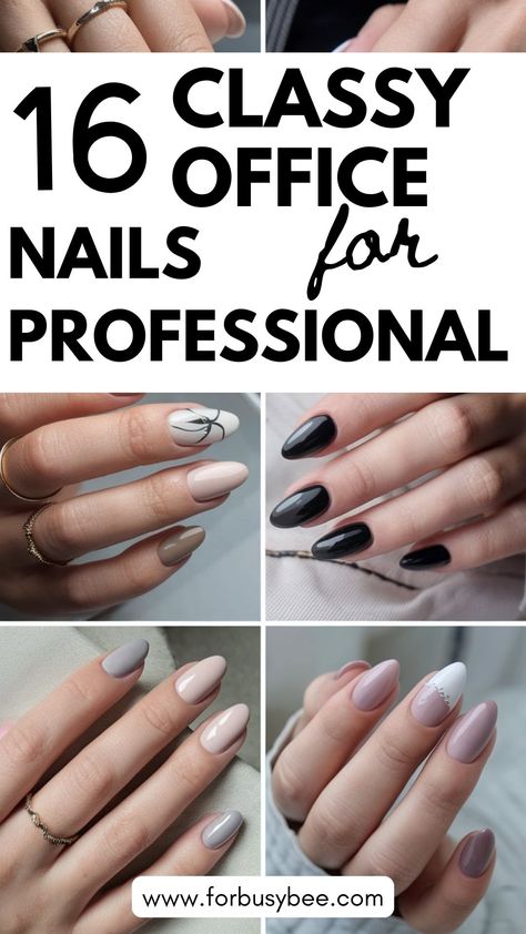 office nails professional Work Appropriate Nails Classy, Office Nails Professional Acrylic, Nurse Approved Nails, Professional Acrylic Nails For Work Short, Nail Color For Interview Professional, First Day Of Work Nails, Boss Babe Nails, Job Interview Nails Color, Professional Looking Nails