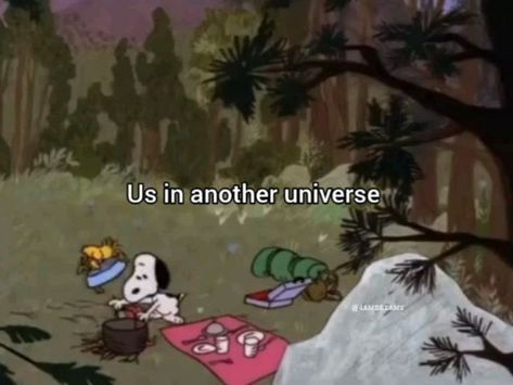 4am dreamy on Instagram: "Us in another universe>>" Us In Another Universe, In Another Universe, Another Universe, Bestie Goals, In Another Life, Snoopy And Woodstock, Woodstock, Universe, Snoopy