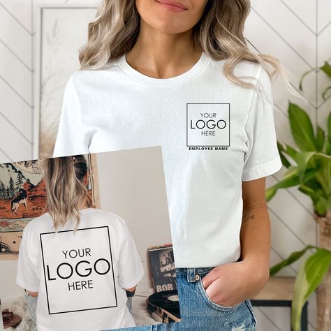 Company Tshirt Design Ideas, Branded Apparel, Employee Uniform, Logo Company, Craft Logo, Event Company, Business Look, Branded Shirts, Pocket Tshirt