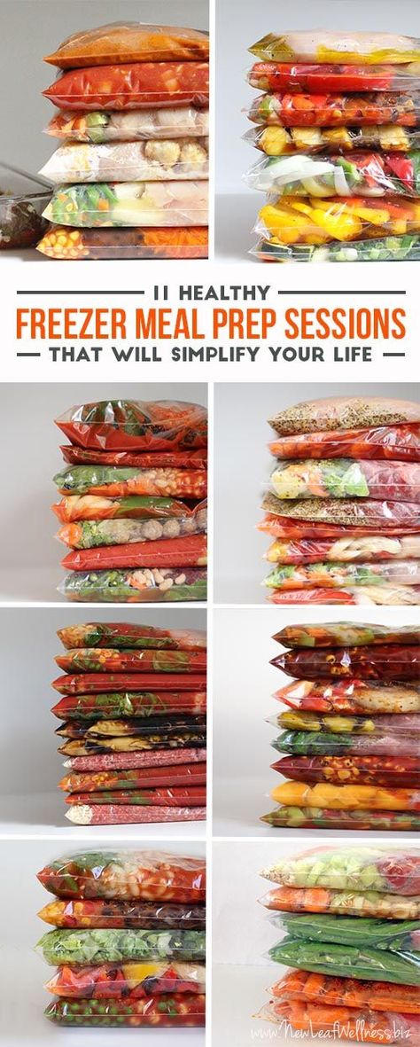 People think that healthy eating is expensive and time-consuming, but it doesn’t have to be that way. These 11 healthy freezer meal prep sessions will show you how to prepare all of your dinners for the week in an hour TOTAL. The grocery lists and recipes are included for free too, so the process couldn’t be easier. Healthy Freezer Meal Prep, Crock Pot Freezer Meals, Healthy Freezer Meals, Crock Pot Freezer, Freezer Meal Prep, Freezer Meal, Freezer Cooking, Make Ahead Meals, Crock Pot Cooking