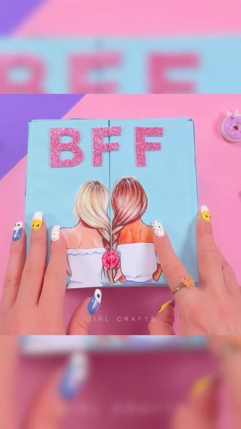 Diy Bff, Bff Cards, Diy Best Friend Gifts, Bff Gifts Diy, Creative Kids Crafts, Diy Crafts For Girls, Bff Gift, Fun Crafts To Do, Diy Crafts For Kids Easy