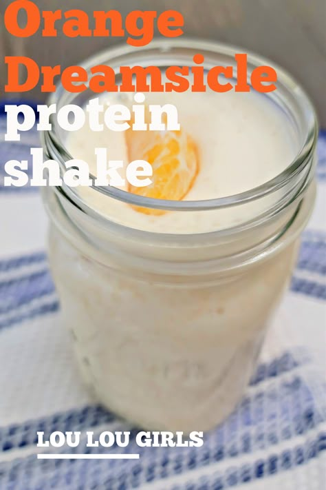 Orange Vanilla Shake, Creative Protein Shakes, Orange Julius Protein Smoothie, Orange Cream Protein Shake, Vanilla Smoothie Recipes Protein Shakes, Creamsicle Protein Shake, Orange Juice Protein Shake, Orange Protein Shake, Level Thrive Shakes Recipes