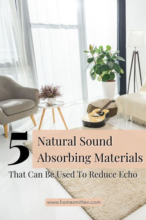 Echoes can be a nuisance in any room, causing unwanted noise and making it difficult to hear. Natural sound-absorbing materials can help reduce echoes and improve acoustics in a room. Learn more about these materials for a more comfortable living. Sound Proofing A Room, Loud Neighbors, Quiet Living, Sound Room, Sound Panel, Quiet Space, Soundproof Room, Small Bedrooms, Acoustic Solutions