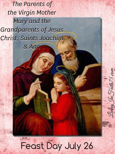 Today is the Feast Day of the Grandparents of Jesus Christ and the Mother and Father of the Blessed Virgin Mary!! ❤️🙏🏻😊Saints Joachim and Saint Ann!! 👼🏼  Lord, God of our fathers, through Saints Joachim and Saint Ann You gave  us the Mother of your Incarnate Son. May their prayers help us to attain the salvation You promised to Your people. Amen. Saint Joachim, Divine Infant Jesus, Saint Anne, Saint Ann, Infant Jesus, The Blessed Virgin Mary, Immaculate Conception, Blessed Mother Mary, St Anne