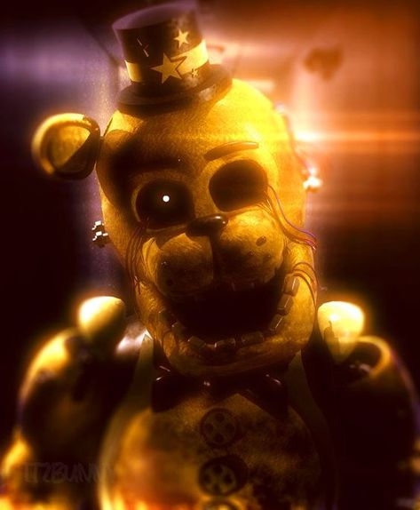 Fnaf Freddy Fazbear, Fnaf Golden Freddy, Fnaf Photos, Fnaf Jumpscares, Golden Freddy, Fnaf Freddy, Indie Game Development, Horror Video Games, Animatronic Fnaf