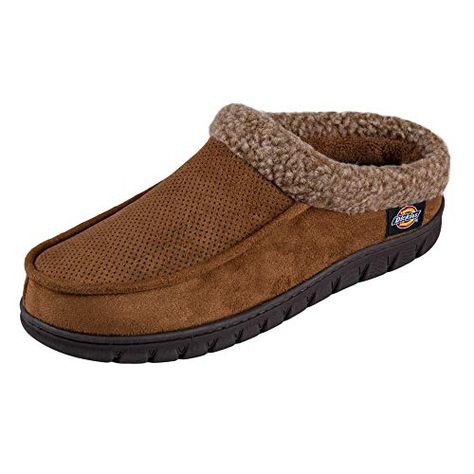 Amazon has the Dickies Men’s Slipper, Tan, Medium marked down from $24.99 to $12.50 and it ships for free with your Prime Membership or any $25 purchase. That is 50% off the retail price! COMFY MATERIALS: Dickies stands for well-made and sturdy, but these slippers will also keep you warm and cozy. The exterior… Dickies Style, Mens House Shoes, Foam Slippers, Mens Clogs, Smart Gift, Clog Slippers, House Shoes, Mens Slippers, Men Shoes Size