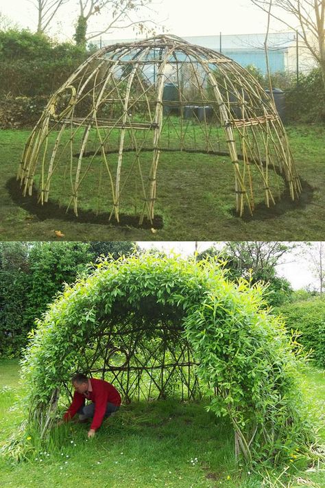 Willow Dome, Living Garden, Unique Garden Decor, Kraf Diy, Garden Yard Ideas, Backyard Garden Design, Unique Gardens, Garden Decorations, Bob Ross