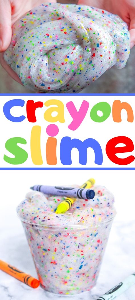 Crayon Science Experiment, Broken Crayon Crafts For Kids, Quick Sensory Activities, Homemade Crayons, Crayon Activities, Air Balloon Craft, Melted Crayon Crafts, Slime Cloud, Slime Easy