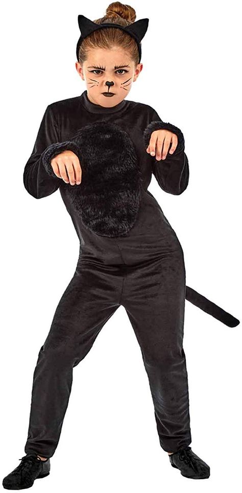 Cat Girl Costume, Black Cat Halloween Costume, Cat Costume Kids, Black Cat Costume, Toddler Fancy Dress, Halloween Kids Costumes Girls, Black Cat Costumes, Cat Dressed Up, Costume For Girls