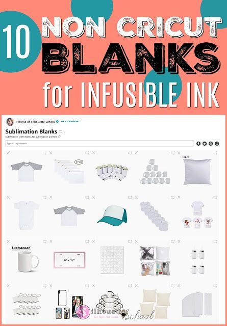 If you're looking for Cricut Infusible Ink blanks, you're not limited to the Cricut-brand blanks.The Cricut Infusible Ink sheets are essentially pre-printed sublimation sheets, which means you can apply the sheets and Cricut Infusible markers to any sublimation blank...and there are tons to pick from!  Here's a list of 10 of my favorite non-Cricut Infusible Ink blanks. Read more » Infusible Ink Sheets Projects, Infusible Markers Projects, How To Use Infusible Ink Cricut, Cricut Infusible Ink Projects, Infusible Ink Projects, Cricut Blanks, Ink Silhouette, Infusible Ink Blanks, Vinyle Cricut