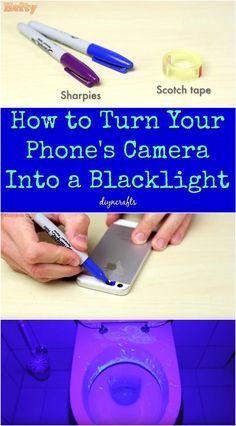 How to Turn Your Phone's Camera Into a Blacklight {Video} Diy Blacklight, Diy Black Light, Light Video, Photo Hacks, Iphone Tips, Scotch Tape, Healthy Cat Treats, Cases Diy, Phone Hacks