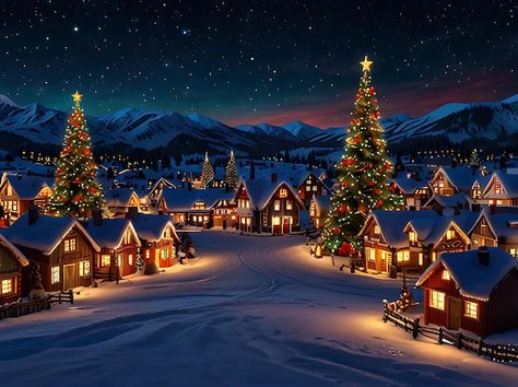 Photo a vibrant christmas village blanke... | Premium Photo #Freepik #photo #christmas-night #christmas-scene #christmas-backgrounds #christmasbackground Christmas Images Wallpaper, Christmas Lights Background, Christmas Background Images, Christmas Campaign, Merry Christmas Wallpaper, Xmas Wallpaper, Christmas Scenery, Christmas Place, Colorful Lights