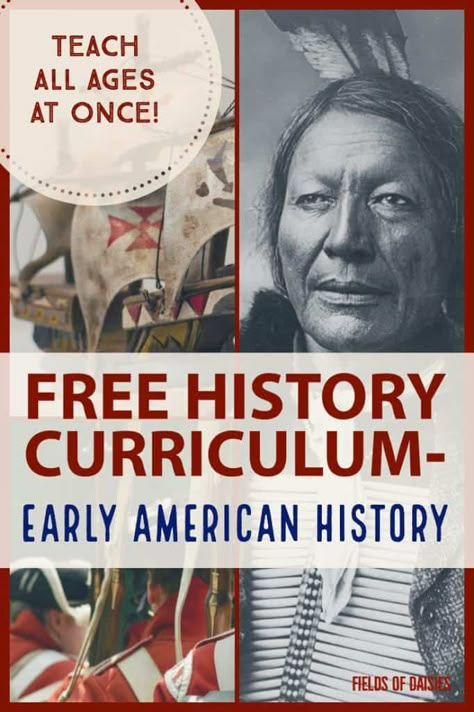 FREE History Curriculum Early American History American History Photos, American History Projects, American History Curriculum, American History Classroom, American History Homeschool, Homeschool High School Curriculum, American History Timeline, History Homeschool, Teaching American History