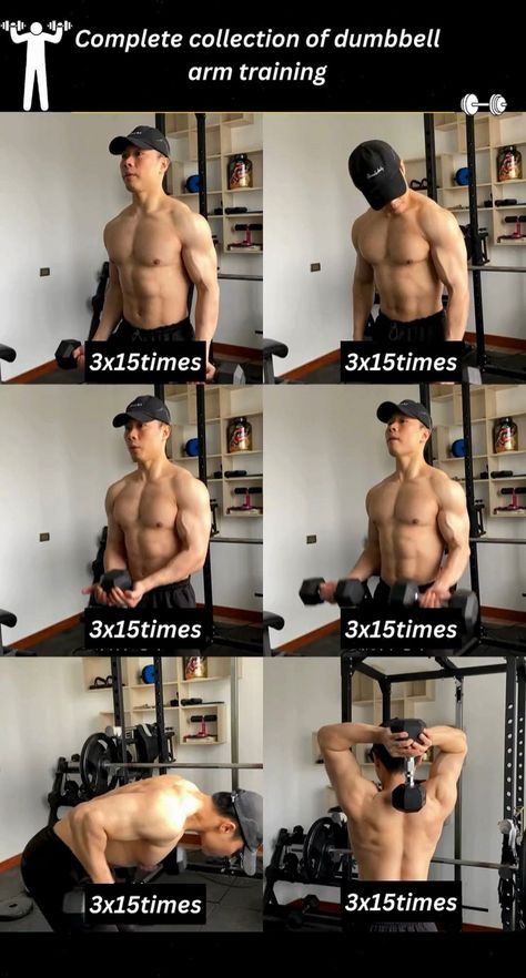 Ready to take your arm workout to the next level? This comprehensive dumbbell routine targets all major arm muscles, helping you build strength and definition. Whether you're at home or in the gym, grab your dumbbells and start sculpting your way to stronger arms today! #and #Strength #HealthTips #HealthyLifestyle #Muscle #Training #Building #Enhancing #SelfCare #NutritionTips #Fitness Arm Exercises With Weights For Men, Workout For Your Arms, Buff Arms Workout, Dum Bell Workout Arm Exercises, Arms Dumbells Workout, Arm Day Workout Dumbell, Big Arm Workout At Home, Dumbbell Biceps Workout At Home, Arm Workouts Dumbbells