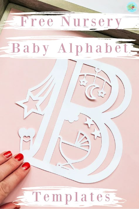 Cricut Baby Alphabet And Numbers ( Free Download) Extraordinary Chaos Cricut Projects Nursery, Cricut Baby Shower Gifts, Baby Shower Cricut Ideas, Cricut Nursery, Free Cricut Downloads, Cricut Baby Shower, Christmas Fonts Alphabet, Vinyle Cricut, Christmas Fonts Free