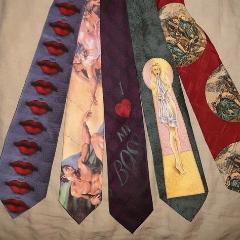 Tie Collection, Cool Ties, Neck Ties, Fashion Aesthetic, Mad Hatter, Vintage Stil, Diy Fashion, Diy Clothes, Fashion Inspo Outfits