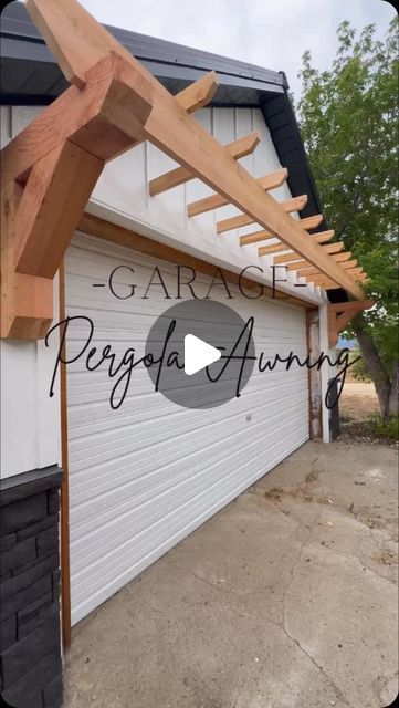 Garage With Pergola Attached, Pergola Over Shed Door, Garage Door Pergola Ideas, Garage Pergola Ideas, Garage Addition Ideas Attached, Pergola Over Garage Door, Build Pergola, Garage Addition Ideas, Pergola Garage