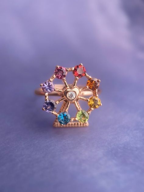 LoveEstellaJewelry - Etsy Baddie Jewelry, Rainbow Ring, Rainbow Rings, Natural Gemstone Ring, Band Fits, Natural Gemstone Jewelry, Funky Jewelry, Jewelry Lookbook, Girly Jewelry