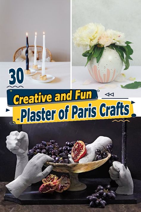 Take inspiration from these creative Plaster of Paris Crafts ideas and create one-of-a-kind masterpieces today! Plaster Of Paris Art Projects, Plaster Christmas Decorations, Plaster Frames Diy, Diy With Plaster Of Paris, Plaster Of Paris Crafts Ideas Diy, Plaster Molds Diy, Plaster Crafts Ideas, Plaster Of Paris Projects, Plaster Of Paris Crafts Molds