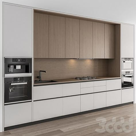 White And Wood Cabinets, Smart Kitchen Technology, Sleek Kitchen Design, Glossy Kitchen, Kitchen Technology, Laminate Kitchen, Modern Kitchen Cabinet Design, Sleek Kitchen, Modern Kitchen Interiors