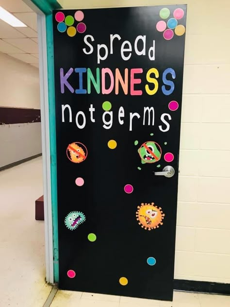 Elementary School Clinic Decor, Medical Office Bulletin Board Ideas, School Clinic Door Decorations, Pediatric Office Bulletin Board Ideas, Germs Bulletin Boards, Nurse Appreciation Door Decorations, School Clinic Ideas Nurse Office Decor, Nurse Office Door Ideas, Health Office Decor School