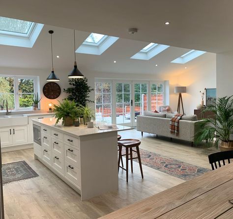 Kitchen Diner Extension, Open Plan Kitchen Diner, Open Plan Kitchen Dining Living, Open Kitchen And Living Room, Open Plan Kitchen Living, Open Plan Kitchen Living Room, Open Plan Kitchen Dining, Open Plan Living Room, Kitchen Lounge