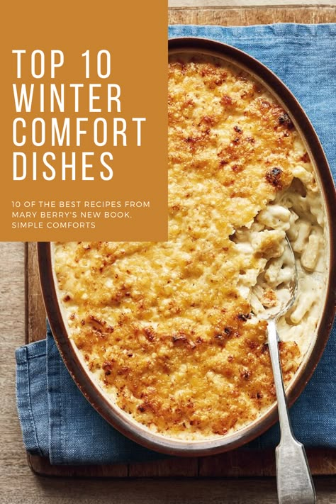 Mary Berry Simple Comforts Recipes, British Comfort Food Recipes, English Comfort Food, Mary Berry Cheese Fondue, British Casserole Recipes, Christmas Recipes Uk, British Comfort Food, Christmas Comfort Food, Mary Berry Christmas Recipes