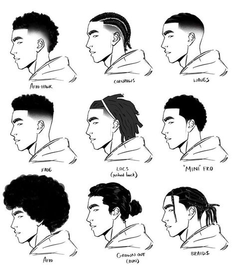 Fro Hairstyles Men, Black Man Hair Drawing, Black Man Hairstyle Drawing, Man Afro Hairstyles, Braided Hairstyles Puertorican, Black Haircuts For Men Fade, Black Hairstyles Names, Twist Taper Fade, Black Man Long Hairstyles