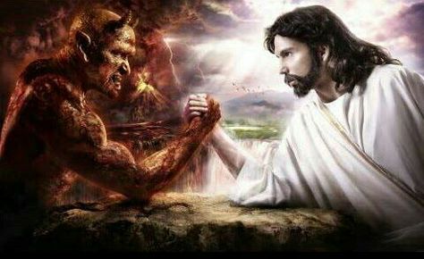 Satan vs. Jesus Demon Possession, Joseph Prince, Jesus Christ Quotes, God Tattoos, I Love You God, Religious Tattoos, Love The Lord, Jesus Is Lord, God Art