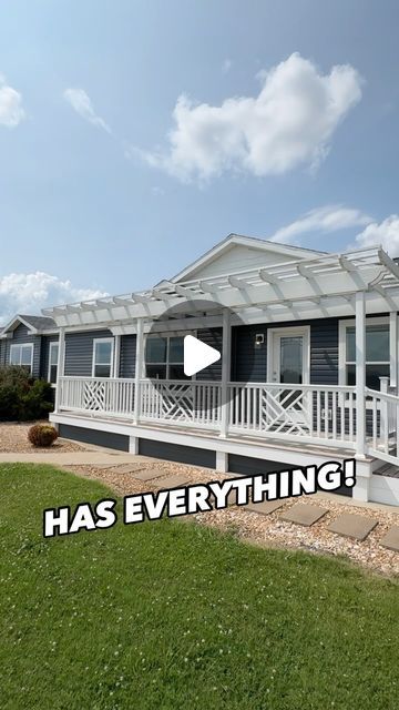 Chance’s Home World on Instagram: "👍🏼This BEAUTIFUL modular home is the “Ultra Deuce” by Commodore Homes! This prefab house is a multi section with loads of options! WATCH THE FULL TOUR ON THE CHANNEL FOR ALL THE INFO AND PRICING, link in bio!  #prefabhouse #housetour #newhome #realestate #house #modularhome #modularhouse #manufacturedhomes" How To Make A Modular Look Like A House, Triple Wide Modular Home Floor Plans, Clayton Homes Modular, Triple Wide Modular Homes, Farmhouse Manufactured Home, Modular Homes Farmhouse, Clayton Modular Homes, Small Modular Homes, Triple Wide Mobile Homes