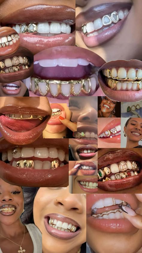 Girl Grillz, Teeth Gems, Pretty Teeth, Dental Jewelry, Grillz Teeth, Xoxo Jewelry, Diamond Teeth, Dope Jewelry Accessories, Grills Teeth