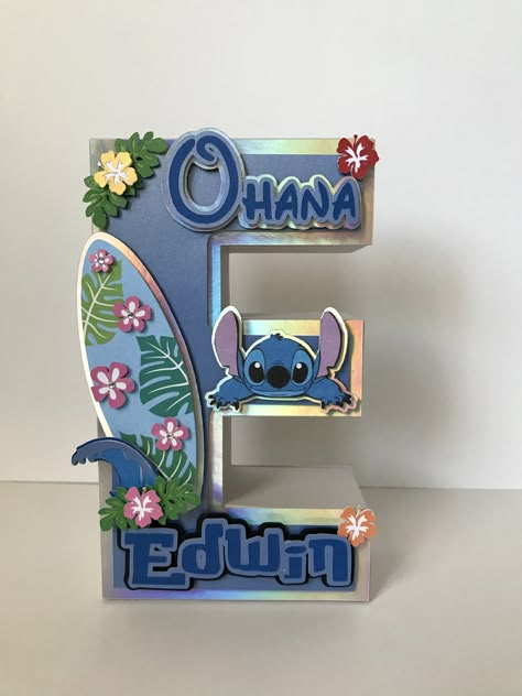 Diy Stitch Decorations, Stitch Cricut Projects, Lilo And Stitch Crafts, Cumple De Stitch Ideas, Stitch Cricut, Stitch Party, Disney Diy Crafts, Stitch Birthday, Stitch Diy