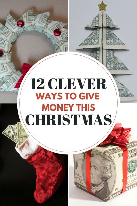 🎄 Discover 12 magical ways to transform cash into unforgettable Christmas presents! From money trees and origami angels to surprise balloons and candy bouquets, these creative ideas make giving money exciting for everyone. Kids will love popping money balloons, teens will flip for cash leis, and adults will appreciate these thoughtful twists on traditional gifts. Turn those boring bills into holiday magic! 💰✨ #ChristmasGifts #MoneyGifts #CreativeGiving Cash Tree Gift Money, Money Dispenser Gift, Ideas To Gift Money For Christmas, Money In Stocking Ideas, Ideas To Give Cash For Christmas, Money For Christmas Ideas, Cash Present Ideas Christmas, Folding Money Into Christmas Tree, Giving Money As Gifts Ideas Christmas