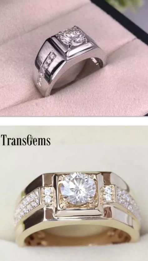 Dimond Engagement Rings, Mens Gold Diamond Rings, Groomsmen Pictures, Mens Engagement Rings Diamond, Luxury Diamond Rings, Platinum Rings, Mens Ring Designs, Couple Ring Design, Custom Diamond Rings