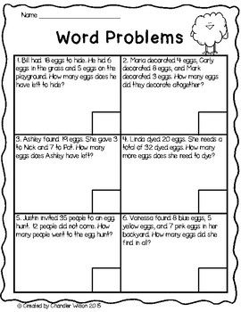 2 Step Word Problems Worksheets