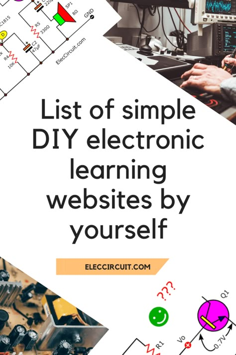 Simple Electronic Circuits, Electronics Projects For Beginners, Simple Electronics, Basic Electronic Circuits, Basic Electrical Wiring, Computer Projects, Electronic Circuit Design, Hobby Electronics, Electronics Basics