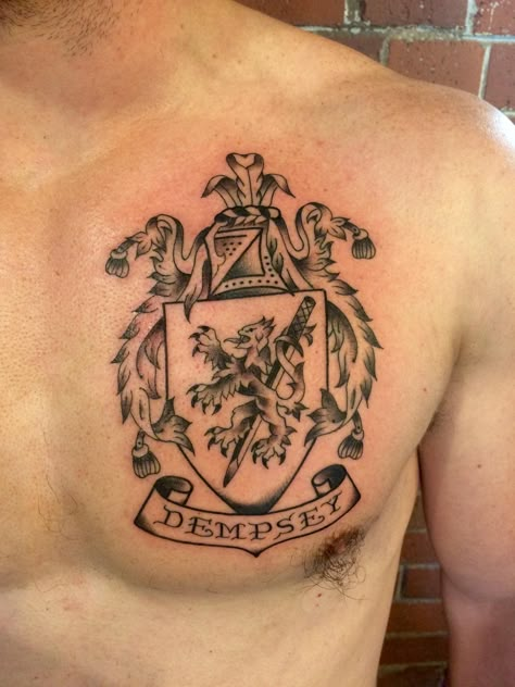 Imperial Tattoo, Coat Of Arms Tattoo, Family Crest Tattoo, Crest Tattoo, Irish Coat Of Arms, Irish Tattoos, Tattoo Inspiration Men, Tattoo Art Drawings, John John