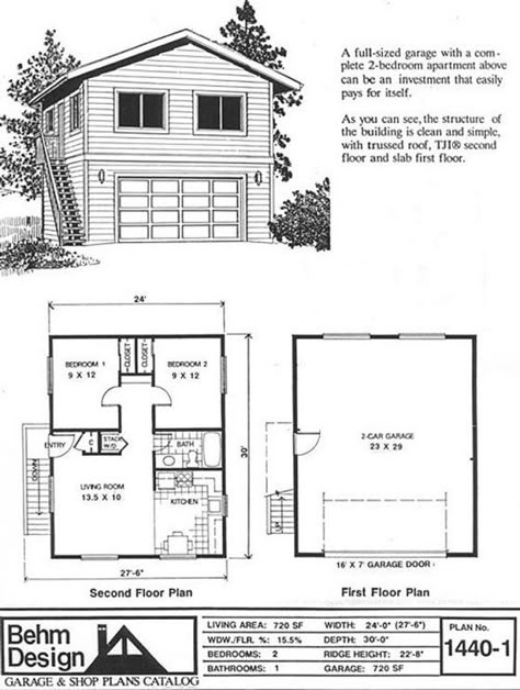 H576-1 Lakeside Cottage 24 x 30 - Behm Garage Plans Metal Shop With Studio Apartment, Two Bedroom Garage Apartment, Garage With Living Quarters Upstairs, 2 Car Garage With Apartment, Prefab Garage With Apartment, Construction Garage, Apartment Garage, Garage With Apartment, Garage Apartment Floor Plans