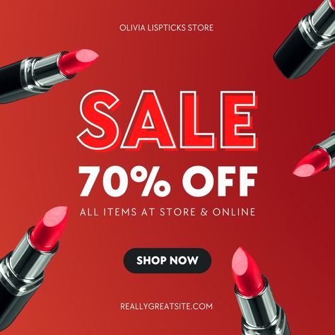 Lipstick Store Sale - Templates by Canva Makeup Flyer Design, Ads Lipstick, Lipstick Poster, Lipstick Party, Lipstick Sale, Lipstick Ad, Skin Quotes, Mother's Day Banner, Standee Design