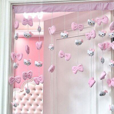 Premium Door Curtain Sanrio Plush My Melody Kuromi Hello Kitty Curtain Girls Bedroom, Home Decor.
#RoomDecor #InteriorDesign #HomeStyling #DecorInspiration #LivingSpace Sanrio Room Decor, Sanrio Room, Hello Kitty Room Decor, Hello Kitty Decorations, Hello Kitty Bedroom, Pink Dorm, Hello Kitty Rooms, Pink Room Decor, Playful Decor