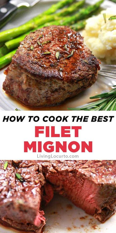 How to cook the best filet mignon! This easy low carb recipe will give you a perfect steak every time. #steak #beef #easyrecipe #lowcarb Filet Mignon Steak Recipes, Best Filet Mignon Recipe, Best Filet Mignon, Filet Migon, Filet Mignon Recipe, Filet Recipes, Mignon Steak, Filet Mignon Recipes