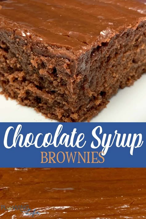 Brownies With Chocolate Syrup, Recipes Using Chocolate Syrup, Chocolate Syrup Cake Recipes, Hersheys Syrup Brownie Recipe, Chocolate Syrup Brownies, Chocolate Syrup Cake, Best Homemade Brownies, Chocolate Syrup Recipes, Hershey Recipes