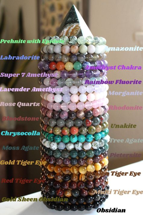 Excited to share the latest addition to my #etsy shop: 8 mm Assorted Beaded Gemstone Bracelets, Unisex Stretchy Crystal Bracelet, Gift for her/him #gemstone #morganitebracelet #unisexbracelet #naturalgemstone Different Bead Types, Crystal Bracelet Collection, Types Of Beads For Bracelet, Bracelet Crystal Beads, Gem Bracelets Stones, Pretty Bracelets Bead, Amethyst Stone Bracelet, Beaded Crystal Bracelets, Crystal Bracelets Aesthetic