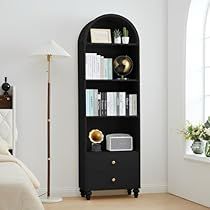 Arched Bookshelf, Display Storage Cabinet, Storage Bookcase, Tall Bookcase, Tall Bookcases, Modern Books, Living Room Cabinets, Display Storage, Bookcase Storage