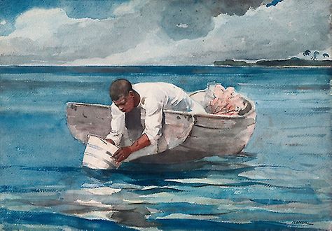 Homer Paintings, Winslow Homer Paintings, Homer Winslow, Norway Photography, American Realism, Classic Art Prints, American Landscape, Fan Poster, Winslow Homer