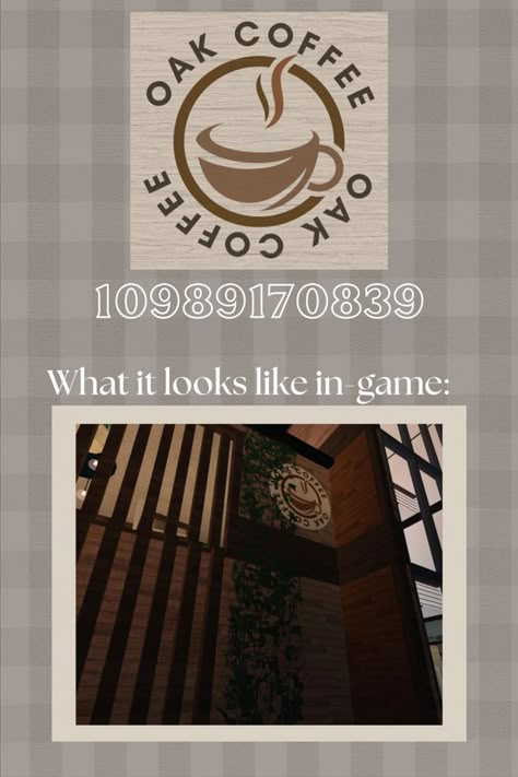 A bloxburg decal for your very own coffee shop! <3 if you have any suggestions just lmk #bloxburg #roblox #bloxburgdecal #coffeeshop #bloxburgcoffeeshop Bloxburg Coffee Shop Decal Codes, Bloxburg Store Hours Decal, Bloxburg Picture Id Codes Coffee, Bloxburg Cafe Decals Codes Starbucks, Bloxburg Restaurant Sign Decal Codes, Bloxburg Cafe Names Codes, Roblox Coffee Shop Decals, Bloxburg Arrow Decal Codes, Apartment Codes Bloxburg