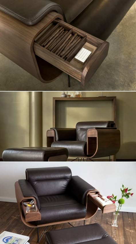 Wood Chair Design Ideas, Luxury Outdoor Pool, Walk In Humidor, Southern Office, Gaming Chair Aesthetic, Lucid Motors, Luxurious Chair, German Furniture, Man Chair