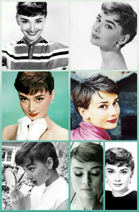 Audrey Hepburn pixie cut Vintage Short Hair Pixie, Audrey Hepburn Pixie Haircut, 1940s Pixie Haircut, 1950s Pixie Haircut, Vintage Pixie Haircut, Pixie Haircut Audrey Hepburn, Audrey Hepburn Short Hair Pixie Haircuts, Audrey Hepburn Haircut, Audrey Hepburn Hair Pixie