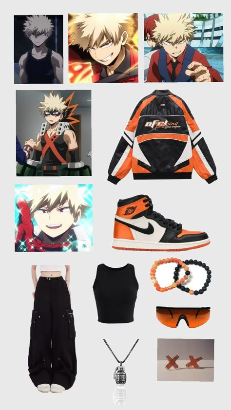 Bakugo Outfit, My Hero Academia Christmas, Skater Style Outfits, Bakugou Cosplay, Gothic Skirt, Character Inspired Outfits, Casual Outfits For Teens, Anime Outfit, Cute Dress Outfits