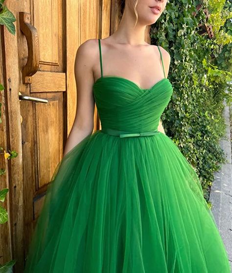 Green Tulle Gown, Sweetheart Homecoming Dress, Green Tulle, Strappy Midi Dress, فستان سهرة, Green Prom Dress, Tulle Gown, Tulle Prom Dress, Strapless Mini Dress